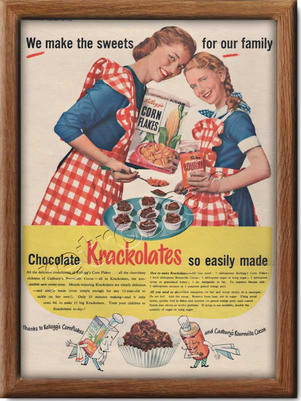 1953 Kellogg's & Cadbury's vintage advert