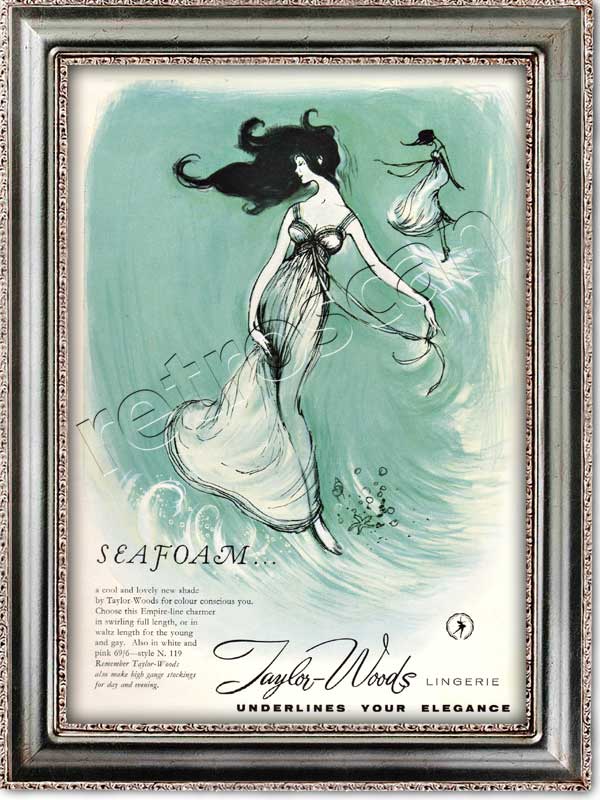 1958 vintage Taylor Woods Seafoam  ad
