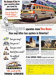 1951 ​Trailways vintage magazine ad