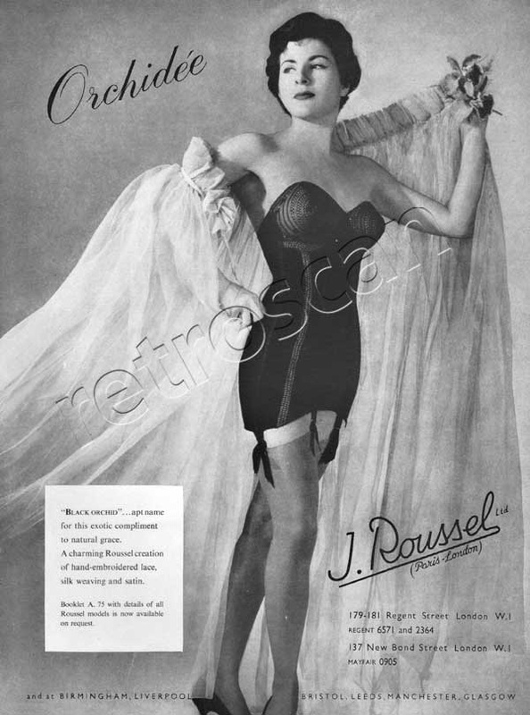 1958 vintage  J Roussel Orchidée advert