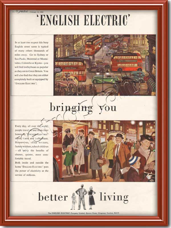 1952 English Electric vintage advert