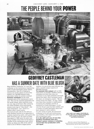 1964 CEGB - unframed vintage ad
