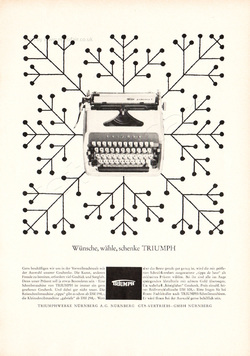 1961 Triumph Typewriters - unframed vintage ad