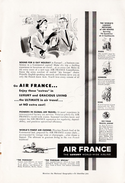 1952 Air France  - unframed vintage ad