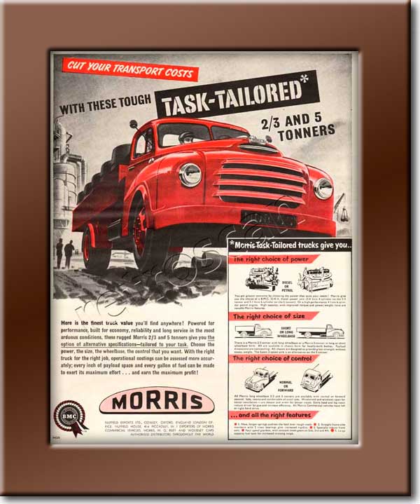 1955 Morris Trucks  vintage ad