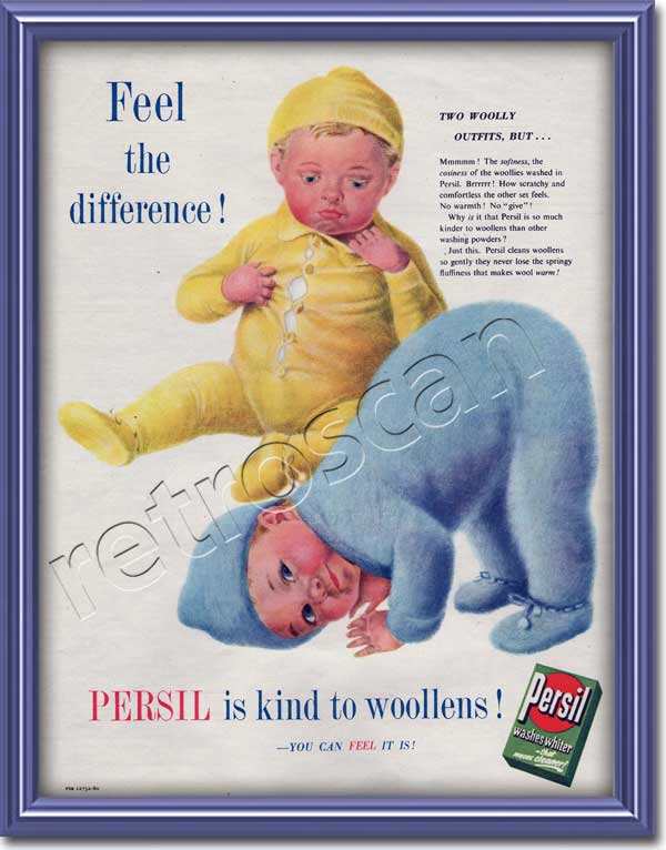 vintage 1953 Persil Washing Powder advert
