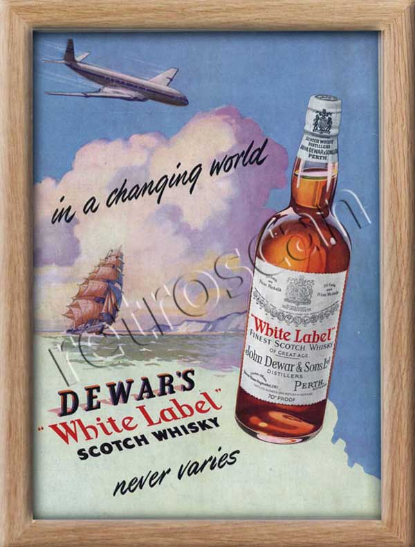 1952 vintage Dewar's White Label Scotch Whisky advert
