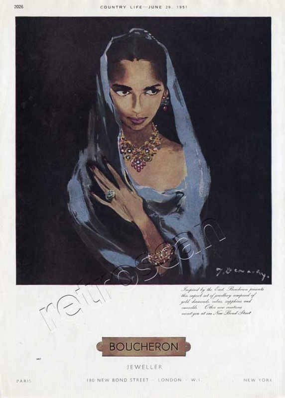 1951 Boucheron Jewellers vintage ad
