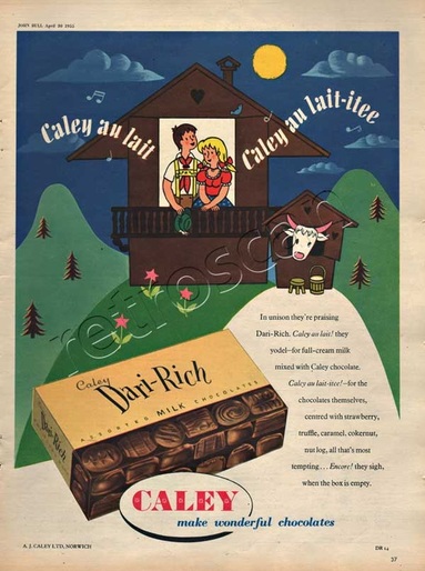 1955 Caley Dari-Rich Chocolates 