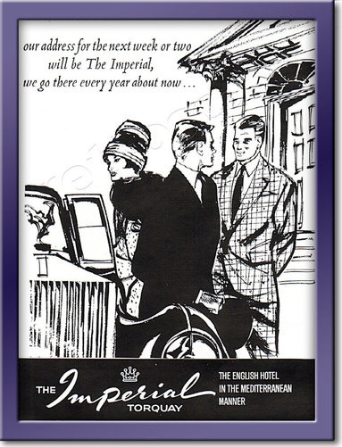 1961 Imperial Hotel Torquay - framed preview vintage ad