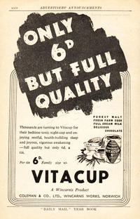1936 Vitacup - unframed vintage ad