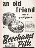 1940 ​Beecham's Pills vintage ad