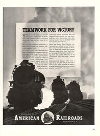 1942 American Railroads - unframed vintage ad
