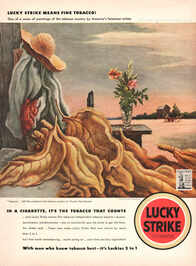 1942 Lucky Strike Cigarettes - unframed vintage ad