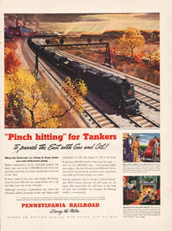 1942 Pennsylvania Railroad - unframed vintage ad