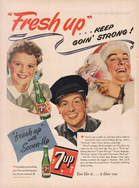 1943 Seven-Up - unframed vintage ad
