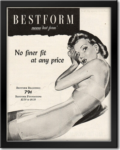 1944 BestForm Lingerie - framed preview vintage ad