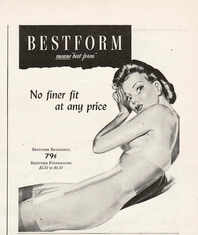 1944 BestForm Lingerie - unframed vintage ad