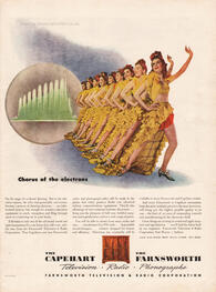  1944 Farnsworth Television & Radio - unframed vintage ad