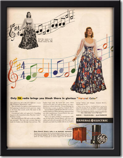  1945 General Electric - framed preview retro
