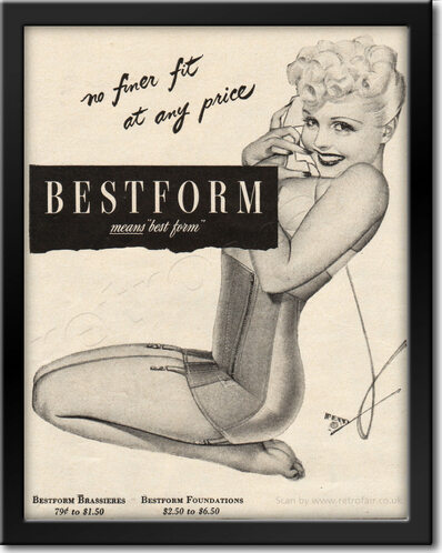 1945 Bestform Underwear - framed preview vintage ad