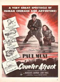 1945 Counter-Attack Movie Promotion - unframed vintage ad