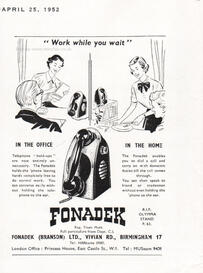 1952 vintage Fonadek ad