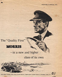 1952 Morris Motors unframed vintage ad