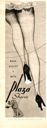 1952 Plaza Stocking - unframed vintage ad