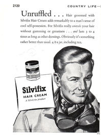 1952 Silvifix Hair Cream  - unframed vintage ad