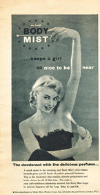 1953 Body Mist Deodorant - unframed vintage ad