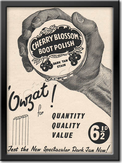 1953 Cherry Blossom Boot Polish  - framed preview vintage ad