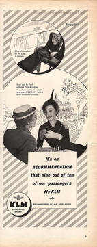 1953 KLM Airlines - unframed vintage ad
