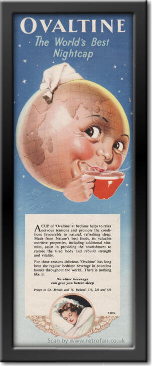 1953 Ovaltine - framed preview vintage ad