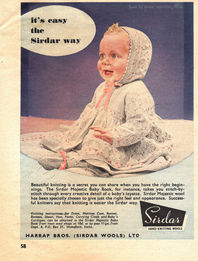 1953 Sirdar Wools  - unframed vintage ad