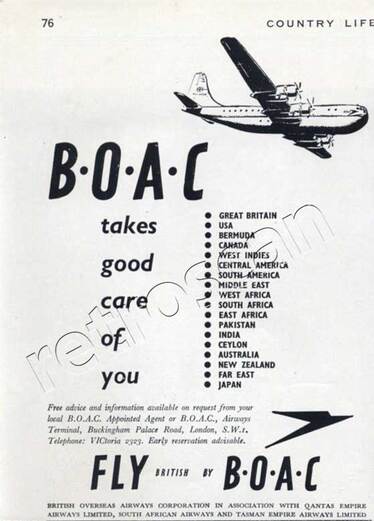 1950 vintage BOAC advert