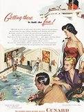 1954 ​Cunard - vintage ad