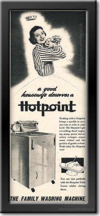 1954 Hotpoint Washing Machine  - framed preview vintage ad