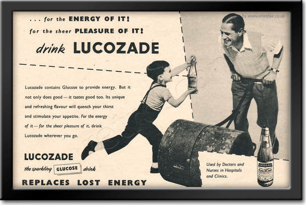 1954 Lucozade - framed preview vintage ad