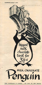 1954 Penguin Biscuit - unframed vintage ad