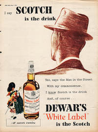 1955 Dewar's White Label - unframed vintage ad