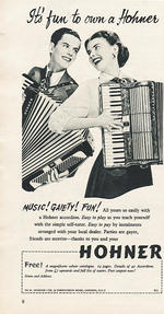 1955 Hohner Accordions - unframed vintage ad