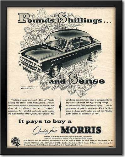 1955 Morris - framed preview vintage ad