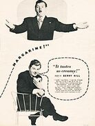 1955 Stork Margarine (Benny Hill) Vintage Ad