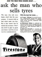 1956 Firestone Tyres vintage ad