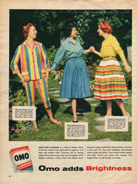 1956 OMO Washing Powder - unframed vintage ad