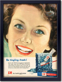 1958 Gibbs S.R. Toothpaste - framed preview retro
