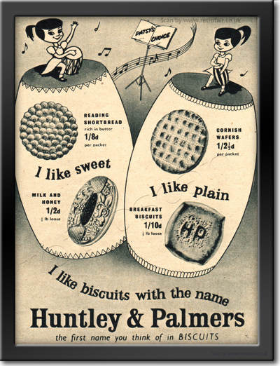 1958 Huntley & Palmers - vintage magazine ad