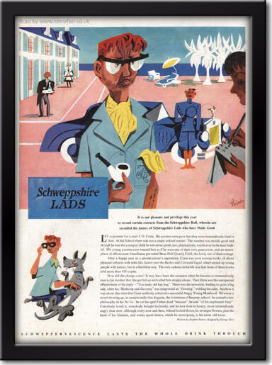 1958 Schweppes - framed preview vintage ad