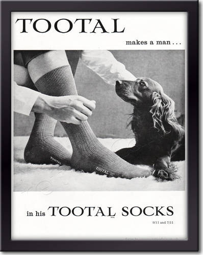 1958 Tootal Socks framed preview retro